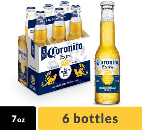 Corona Extra Coronita Mexican Lager Beer, 6 pk 7 fl oz Bottles, 4.6% ...