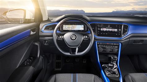 black, 2K, Volkswagen T-Roc, 4k, steering, wheel, 2020 Cars, interior, volkswagen HD Wallpaper