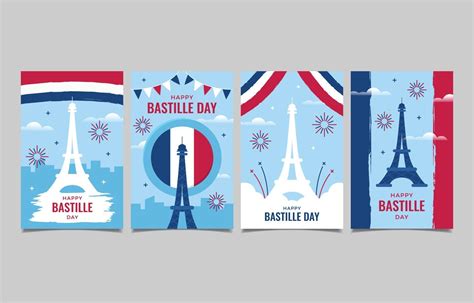 Bastille Day Greeting Card Set 2380189 Vector Art at Vecteezy