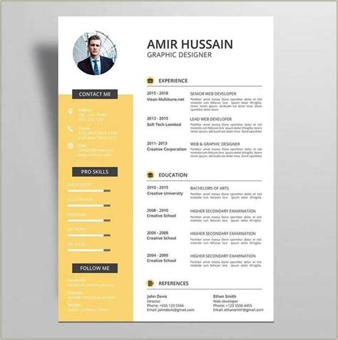 Free Templates For A Professional Resume - Resume Example Gallery