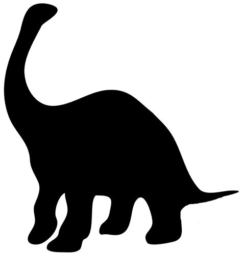 Dinosaur Silhouette Brontosaurus | Black Dinosaur Clipart | Dinosaur ...