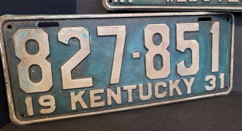 Pair of Matched 1931 Kentucky License Plates Antique 1931 | Etsy