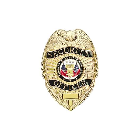 LawPro Lite Security Officer Badge, Black Enamel