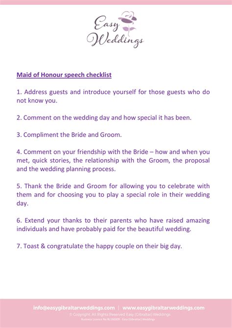 Maid of Honor Speech - Examples, Tips