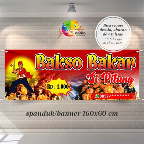 Jual 160x60 Spanduk Banner Bakso Bakar, Sosis Bakar | Shopee Indonesia