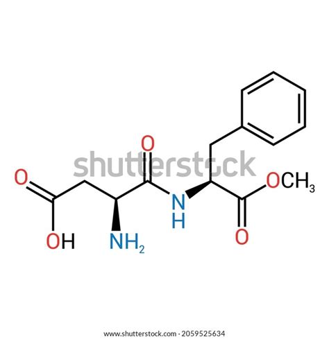 Chemical Structure Aspartame C14h18n2o5 Stock Vector (Royalty Free ...