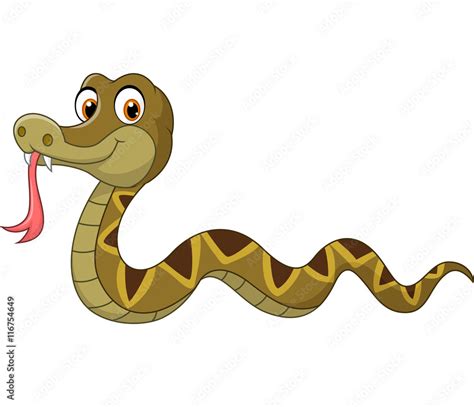 Cartoon snake character Stock Vector | Adobe Stock