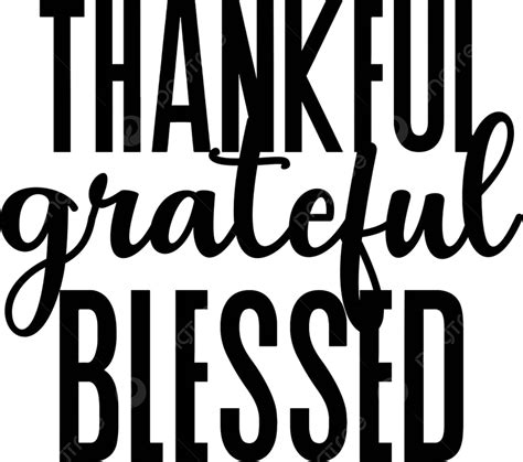 Thankful Grateful Blessed Lettering Illustration Isolated On Background, Leaves, Handwritten ...