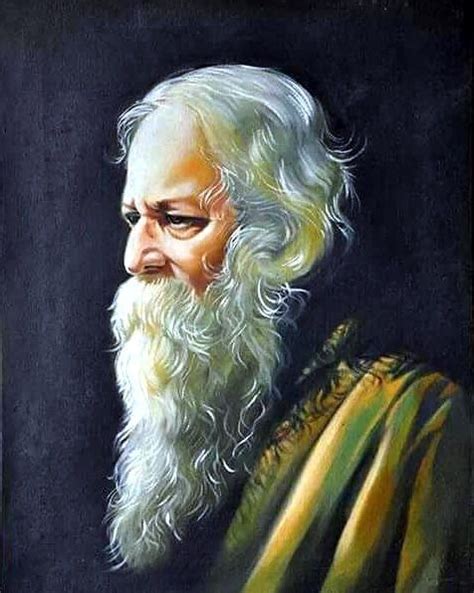 Portrait of Robindranath Tagore By Artist Abhijit Banerjee | Portraiture painting, Portrait ...