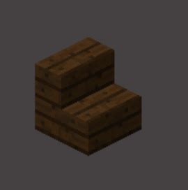 Dark Oak Stairs: Minecraft Pocket Edition: CanTeach