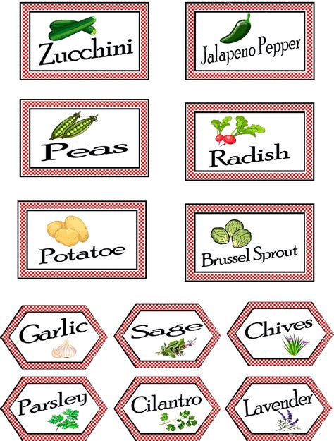 Vegetable Herb Garden Markers DIY Printable, Plant Marker ...