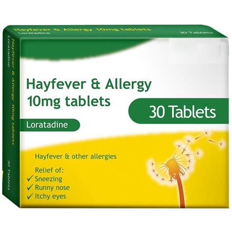 Loratadine Hayfever & Allergy Relief 10mg - 30 Tablets (Brand May Vary) | Chemist 4 U