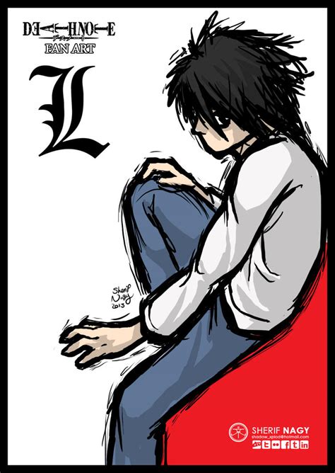 L : Death Note - Fan Art by SherifNagy on DeviantArt