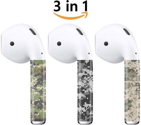 AirPods Skin (3 in 1 AirPod Skins) (Digital Military Camo) Protective ...