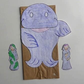 Jonah Whale Puppet - Bible Crafts by Jenny