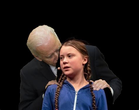 Greta Thunberg Creepy Joe Biden Sniffing Hair Meme Generator