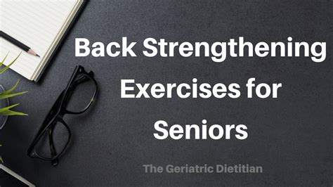 Back Strengthening Exercises For Elderly