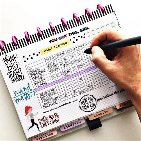 This Free Printable Habit Tracker will Help you Reach your Goals