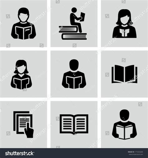 Reading Book Stock Vector (Royalty Free) 171653240 | Shutterstock