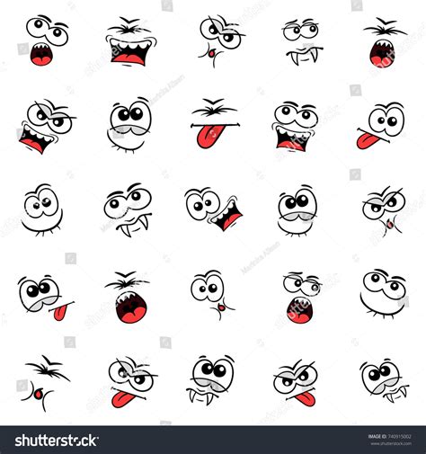 Different Smiles Emoji Vector Set Stock Vector (Royalty Free) 740915002 | Shutterstock