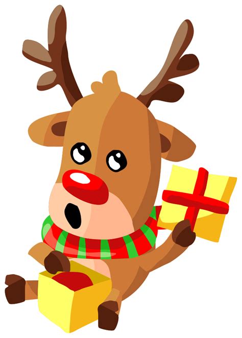 Cute reindeer christmas wall sticker - TenStickers