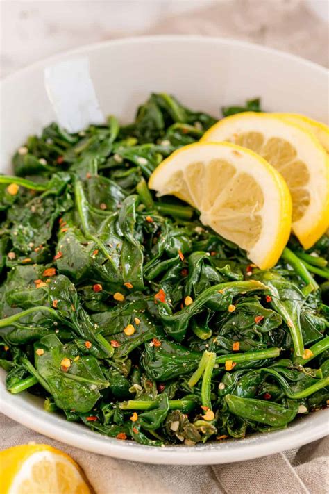 Sautéed Spinach with Garlic and Lemon - Wholesome Made Easy