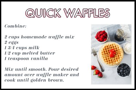 Easy Waffle Recipe (includes Homemade Waffle Mix Recipe)