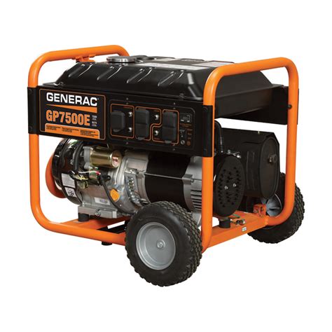 FREE SHIPPING — Generac GP7500E Portable Generator — 9375 Surge Watts, 7500 Rated Watts ...