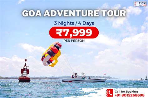 Goa Adventure Tour Package - TickYourTour