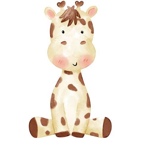 Baby Giraffe Watercolor, Giraffe, Cute Giraffe, Baby Giraffe PNG and ...