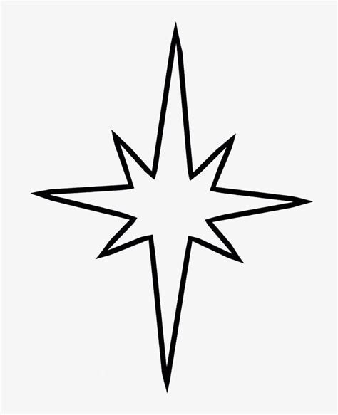 Christmas Star Clipart Black And White - Stars Drawing