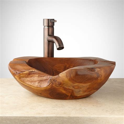 Nanwalek Teak Root Vessel Sink | Teak bathroom, Wooden bathtub, Vessel sink bathroom