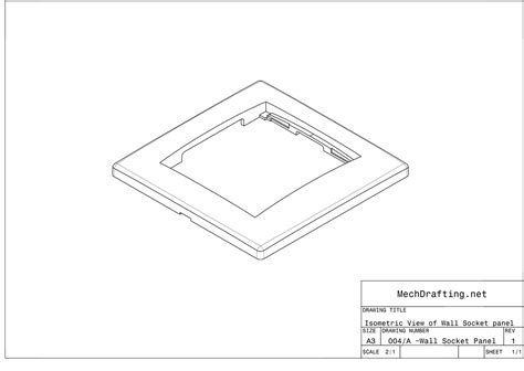 Wall Socket Panel - Mechanical Drafting Services