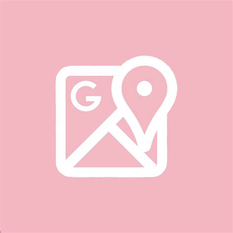 Pink google map icon | Google maps icon, Map icons, Ios app icon design