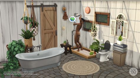 Boho-Bath Botanical Retreat (CC Pack for The Sims 4) - Sixam CC