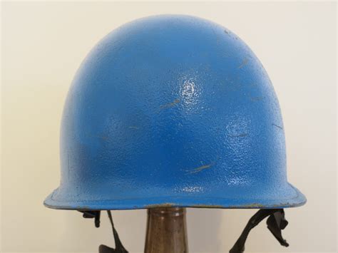 Blue UN Issued Surplus United Nations M1 HELMET with LINER CHIN STRAP ...