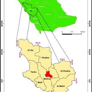 The location of AL-Madinah Al-Munawwarah in the Kingdom of Saudi Arabia... | Download Scientific ...