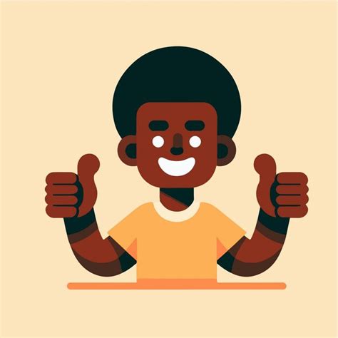 Premium Vector | Illustration of a african person smiling with a simple ...