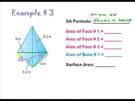 Surface Area of Triangular Pyramids - YouTube