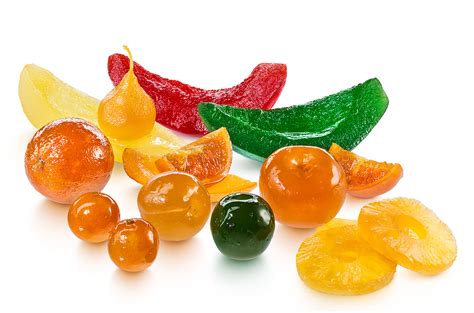 Noble candied fruit are the most delicious flavour for elaborations.