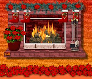 Christmas Fireplace Graphics and Gifs