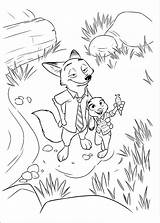 Zootopia Coloring Pages Zootropolis Printable Disney Kleurplaten Book  sketch template