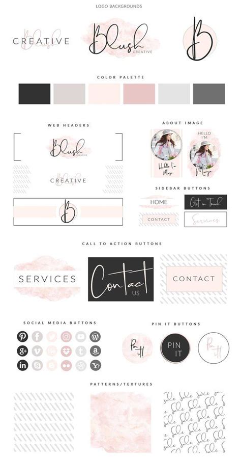 Canva DIY Website Branding Kit, Blog Brand, Brand Kit, Logo, Web ...