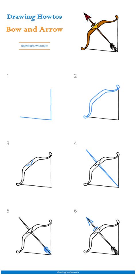 How to Draw a Bow and Arrow - Step by Step Easy Drawing Guides - Drawing Howtos