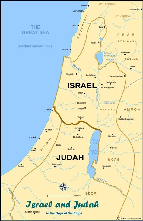 Israel and Judah - Bible Maps | Bible history, Bible mapping, Bible