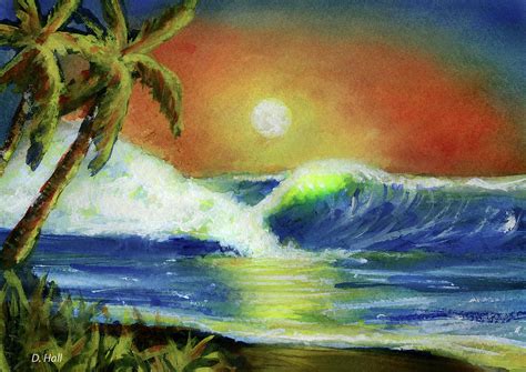 Hawaiian Moon #399 Painting by Donald K Hall - Fine Art America