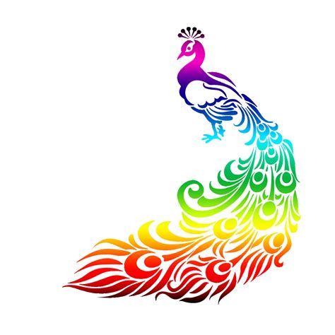 Peacock Rainbow Colors Clipart Free Stock Photo - Public Domain Pictures