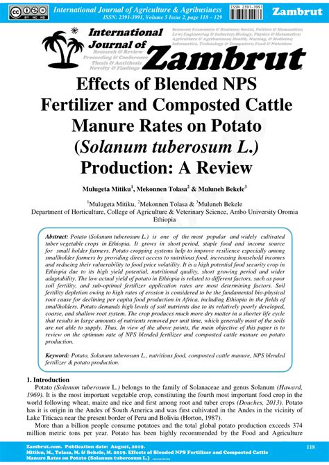 (PDF) Fertilizer-Potato