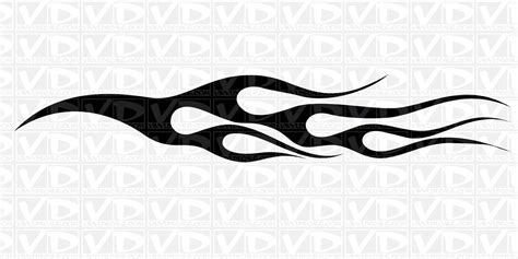 VinylDecals.com | Side Flame Vinyl Decal Sticker