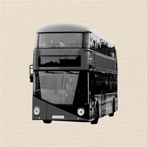 Black & white double-decker bus | Free Photo - rawpixel